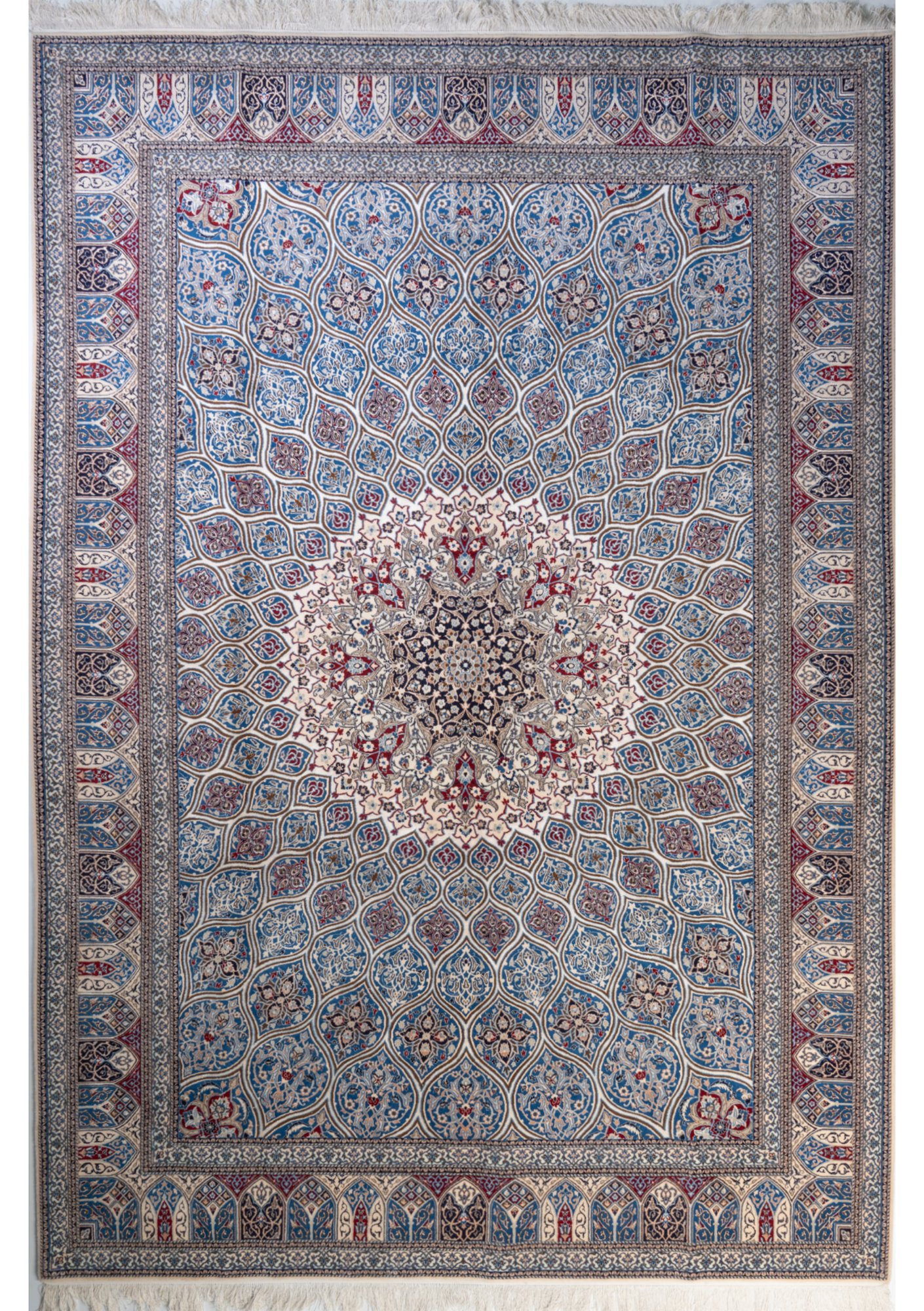 Tappeto Nain in lana e seta 3.18 × 2.20 m