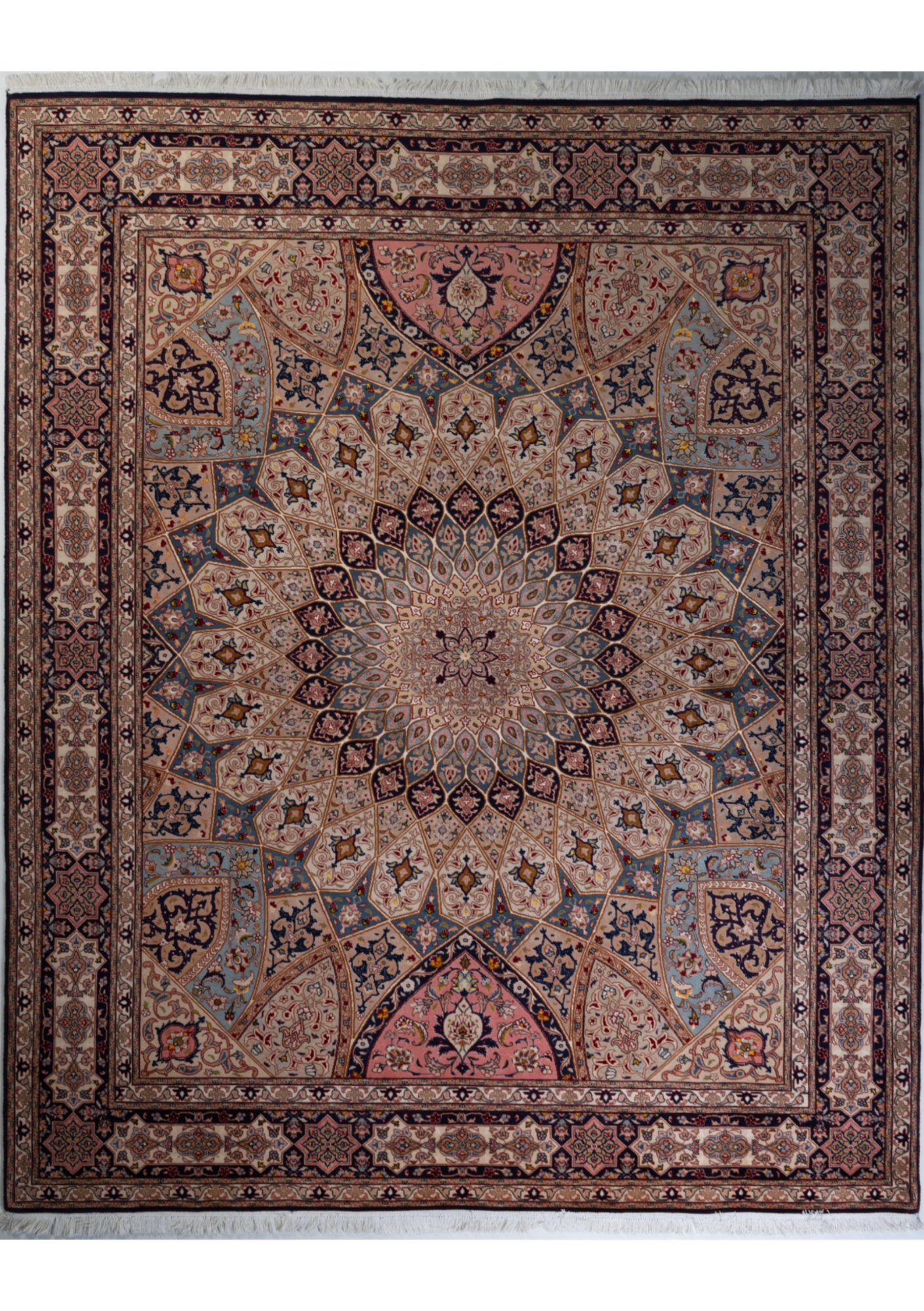 Tappeto Tabriz in lana e seta 2.50 × 2.00 m