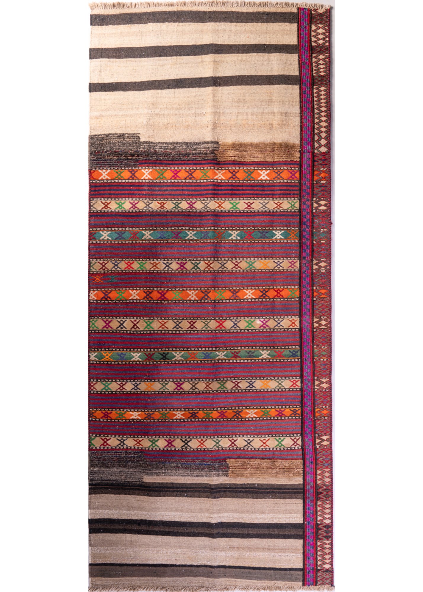 Tappeto Kilim Sumak Bakhtiari 2.40 × 0.98 m