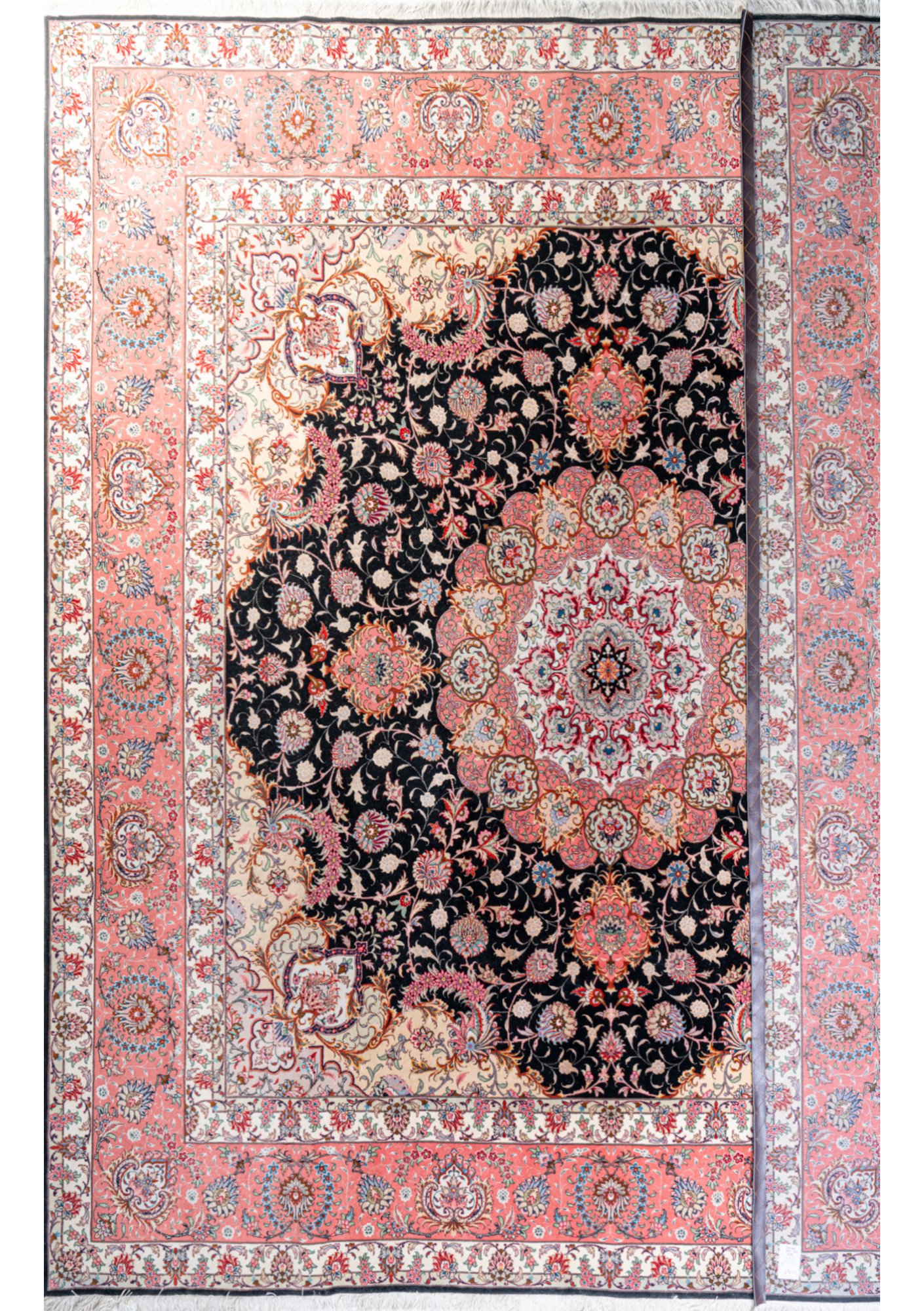 Tappeto Tabriz in lana e seta 3.20 × 3.00 m